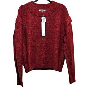 Vigoss Burgundy XL Knit Sweater Women's Long Sleeve Soft Blend Casual